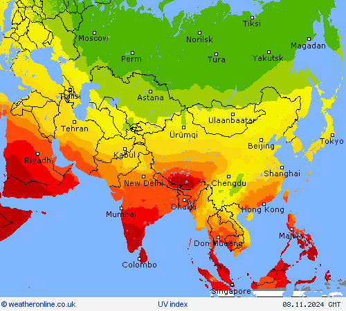 UV index Forecast maps